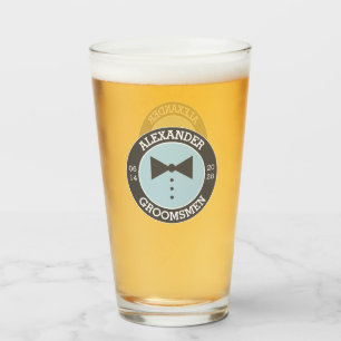 Cadeau Groomsmen   Nom Bow Cravate Mariage Verre d