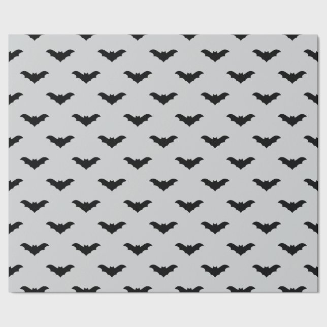 Cadeau Halloween Bats noirs Gris Papier à envelopper sans (Couture)