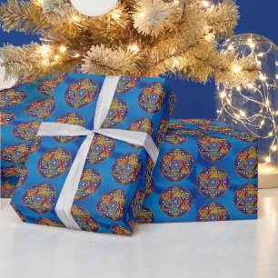 Cadeau Hanoukka Star de David Envelopper papier papier en