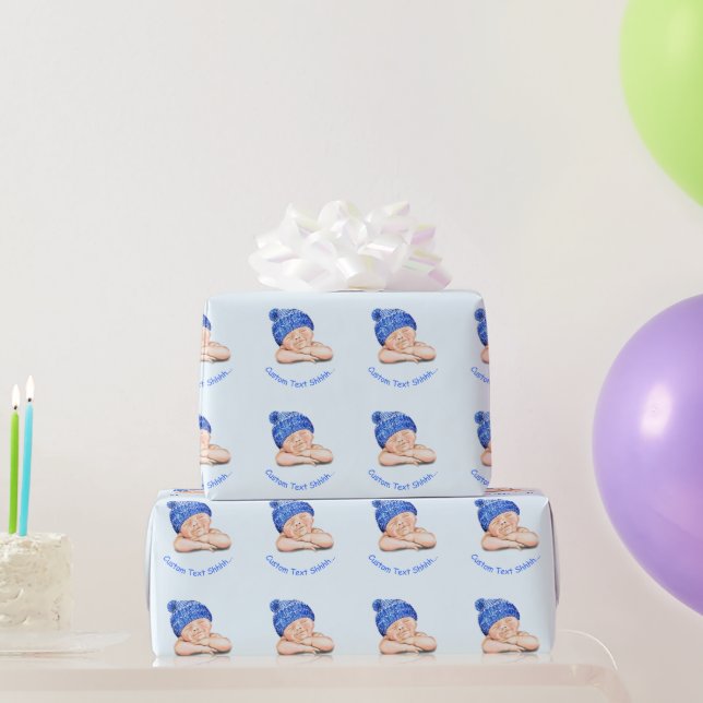Cadeau Happy Baby Custom Text Funny Wrapping Papier Cadea (Cadeaux de fête)