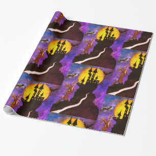 Cadeau Happy Halloween Castle Wrapper Papier