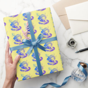 Cadeau Happy Hanoukka dreidel Wrapping Papier