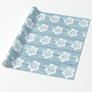 Cadeau Hibiscus Enveloppement papier Plage de bois d'oeuv