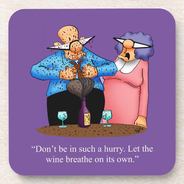 Cadeau Hilarious Vin Humour Dessous de verre (Devant)