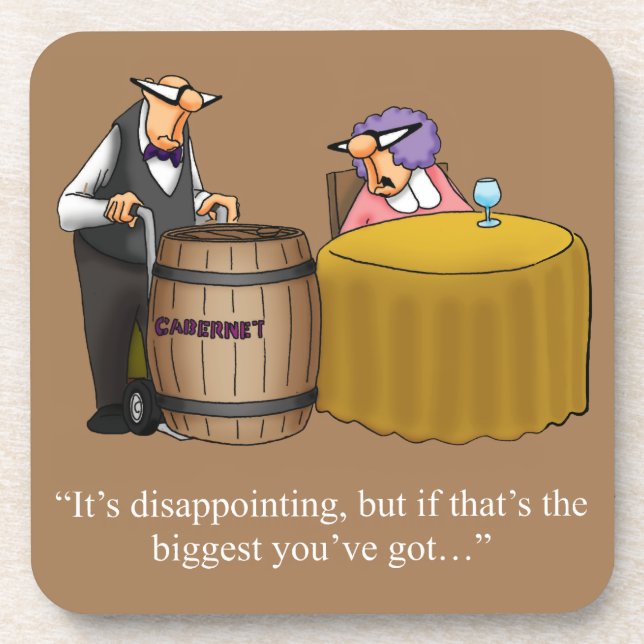 Cadeau Hilarious Vin Humour Dessous de verre (Devant)