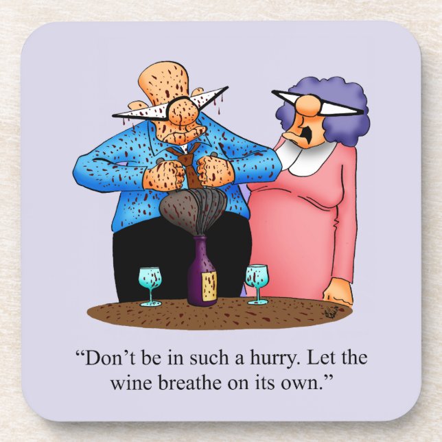 Cadeau Hilarious Vin Humour Dessous de verre (Devant)