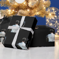 Homme tenant Cheval Papier d'enveloppement foncé