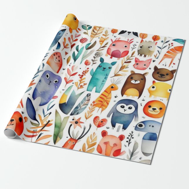 Cadeau Idées cadeaux pour animaux mignons Papier d'envelo (Déroulé)