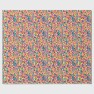 Cadeau Image colorée sur papier d'emballage