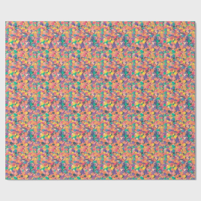 Cadeau Image colorée sur papier d'emballage (Plat)