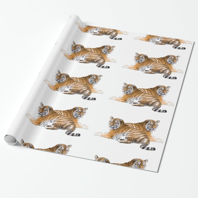 Cadeau Image de tigre pour papier brillant (Déroulé)