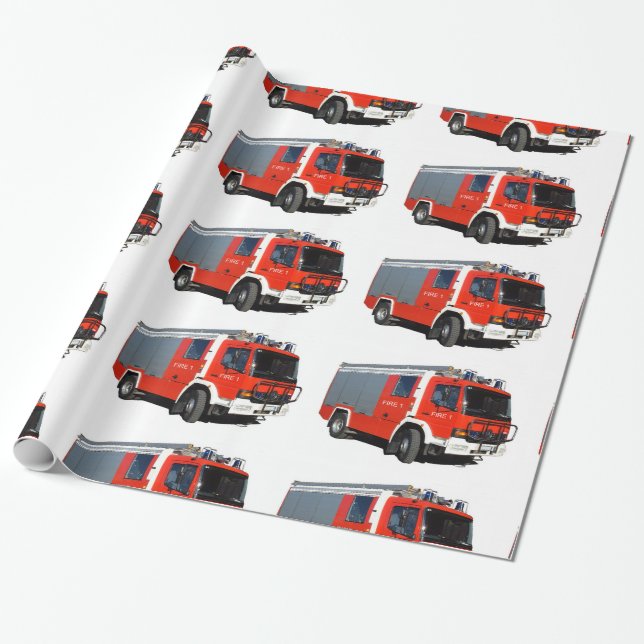 Cadeau Image Fire and Secourt Engine pour le papier d'emb (Déroulé)