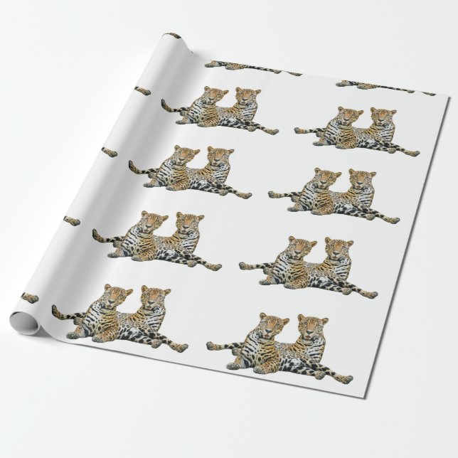 Cadeau Image Jaguar pour l'emballage du papier (Déroulé)