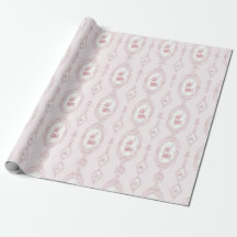 Impression de papier peint victorien rose