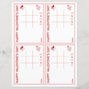Cadeau imprimable de Tic Tac Toe pour la Saint-Val