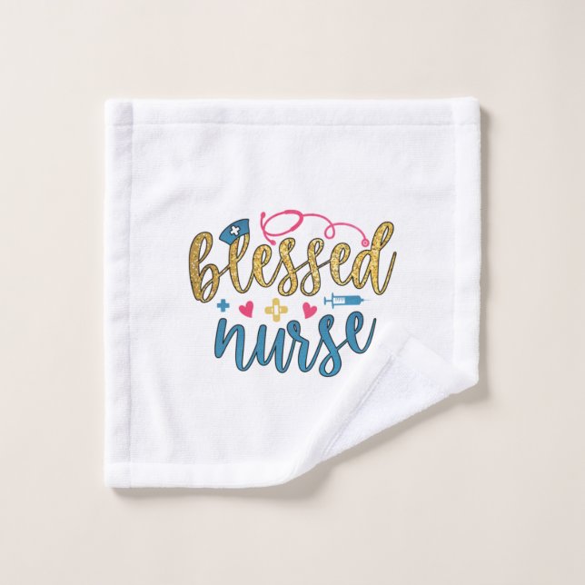 Cadeau infirmière | Infirmière bénie (Gant de toilette)