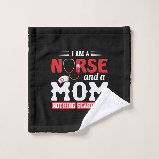 Cadeau infirmière | Je Suis Infirmière Et Maman (Gant de toilette)