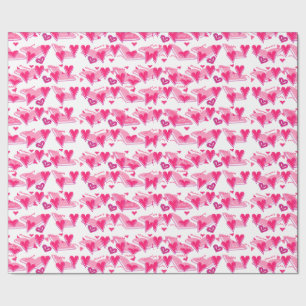 Cadeau J'aime le papier d'emballage de maman et de papa