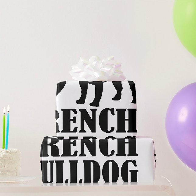 Cadeau J'Aime Mon Papier Français À Envelopper Pour Bulld (Créateur téléchargé)