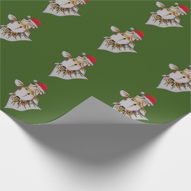 Cadeau Jaunty Santa Hat Goldfish Papier d'enveloppement d (Coin)