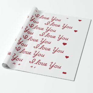 Cadeau Je T'Aime Envelopper Du Papier