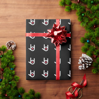 Cadeau Je t'aime Papier d'enveloppement noir