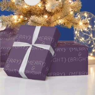 Cadeau Jeu violet et papier d'enveloppement brillant