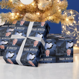 CADEAU JOE BIDEN CHRISTMAS DARK HIVER WRAPPER PAPIER
