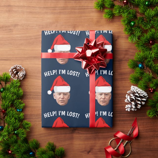 CADEAU JOE BIDEN CHRISTMAS FUNNY CONFUSED WRAPPER PAPIER (Cadeau de vacances)