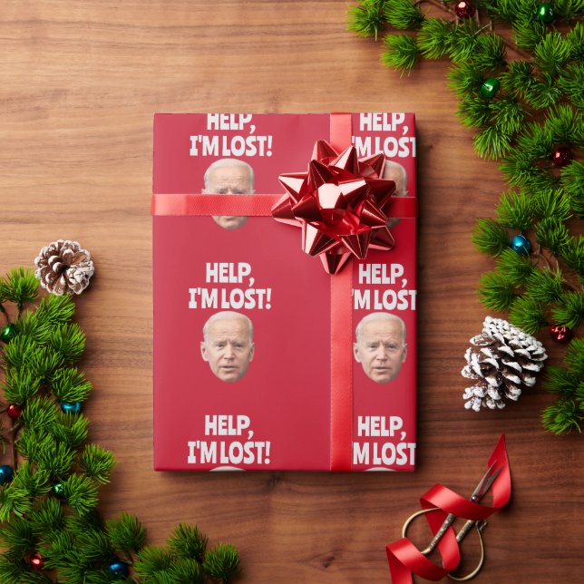 CADEAU JOE BIDEN CONFUSED CHRISTMAS WRAPPER PAPIER (Cadeau de vacances)