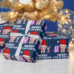 CADEAU JOE BIDEN DRÔLE DE PAPIER D'EMBALLAGE DE NOËL CONF