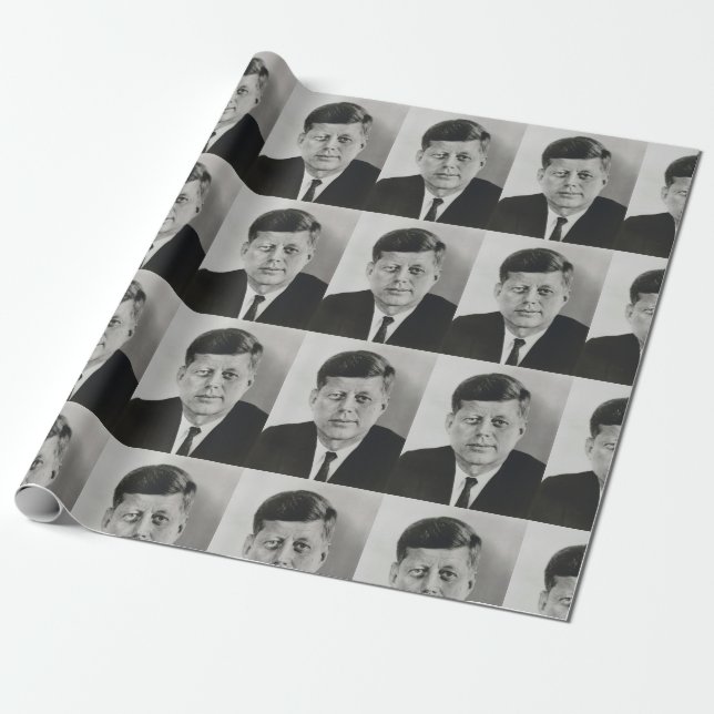 CADEAU JOHN KENNEDY WRAPPER PAPIER (Déroulé)