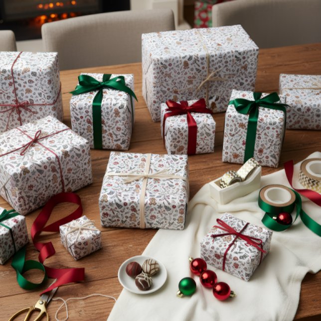 Cadeau Joli papier d'emballage de Noël (Créateur téléchargé)
