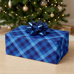 Cadeau Joli papier d'emballage rétro bleu océan