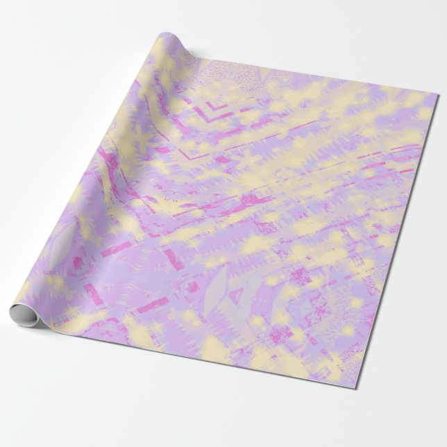 Cadeau Joli papier d'enveloppement rose (Déroulé)