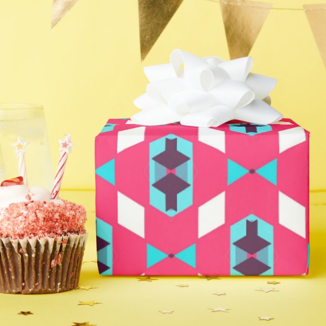 Cadeau Joli Papier Initiale Géométrique Fantaisiste pour  (Fête d'anniversaire)