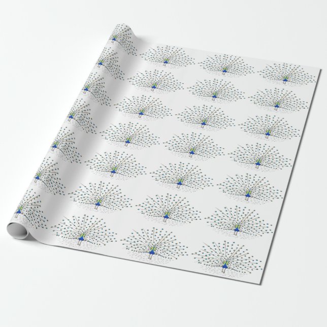 Cadeau Joli Peacock Peacock Peacock Peacock papier d'enve (Déroulé)