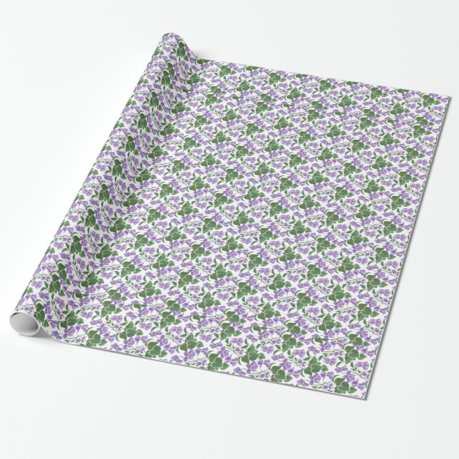 Cadeau Joli Violets Envelopper le papier pour Customiser (Déroulé)