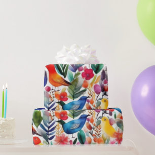 Cadeau Jolie fleurs roses Papier à envelopper