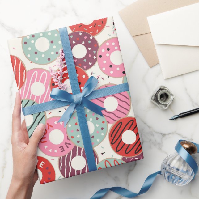 Cadeau Jolis emballages de donuts Je t'aime Papier (Cadeaux)