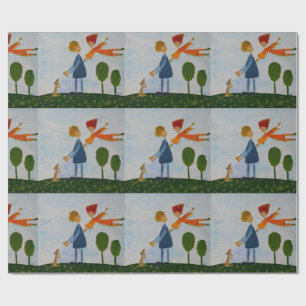 Cadeau Jour charmant Promenade romantique Papier d'embal