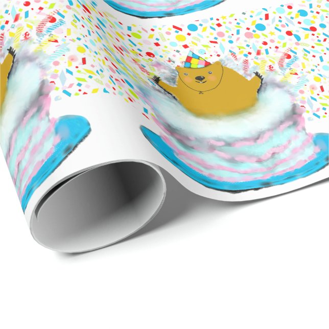 Cadeau Jour de marmotte Anniversaire Papier d'enveloppeme (Coin rond)