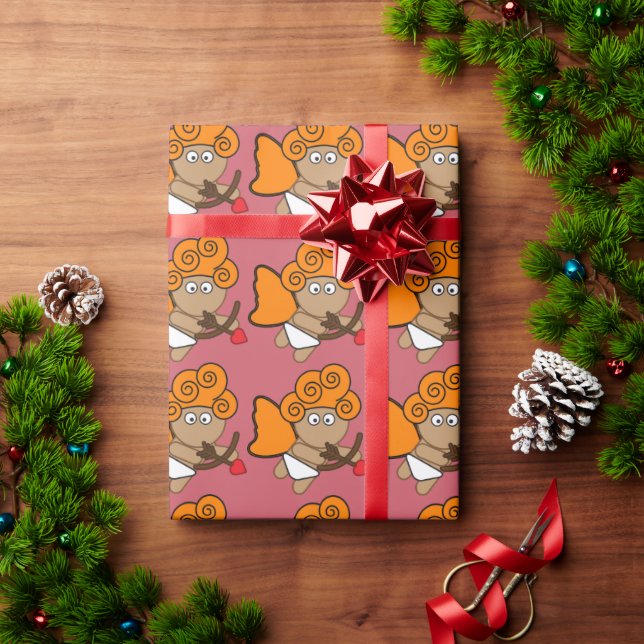 CADEAU JOUR DE VALENTINE FUNNY CUPID WRAPPING PAPIER (Cadeau de vacances)