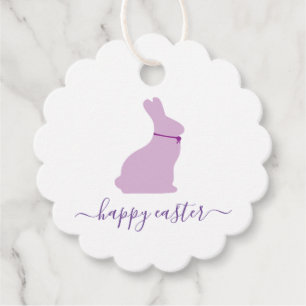 Cadeau Joyeuses étiquettes cadeaux de Pâques avec lapin d