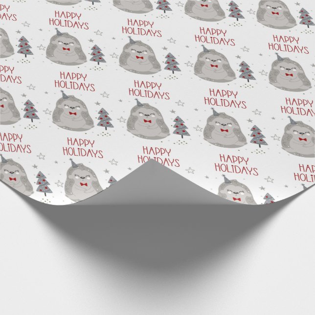 Cadeau Joyeuses fêtes papier d'enveloppement de Noël (Coin)