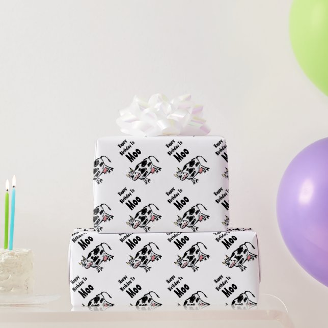 Cadeau Joyeux Anniversaire À Moo Vache Papier (Cadeaux de fête)