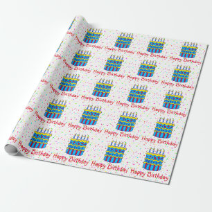 Cadeau Joyeux Anniversaire Cake Confetti Party papier d'e
