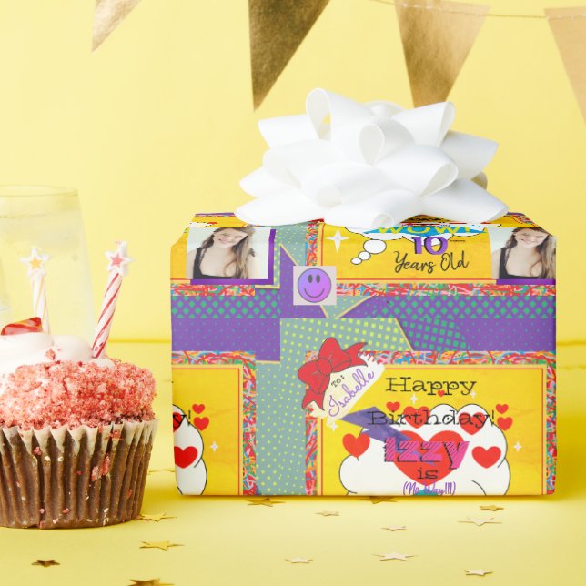 Cadeau Joyeux Anniversaire Comic Livre Look Papier Napkin (Fête d'anniversaire)