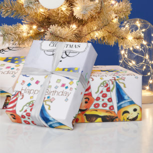 Cadeau Joyeux Anniversaire Joyeux Papier d'enveloppement 