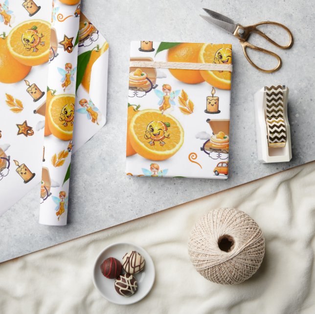 Cadeau Joyeux Anniversaire Oranges Gâteau Bougie Papier C (Artisanat)